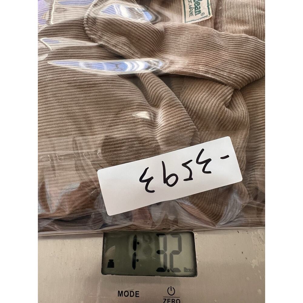 VTG LL Bean Corduroy Button Front Shirt Dress Womens Khaki Midi Pocket Size 16 - Picture 6 of 6